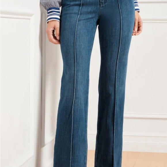Talbots FLARE LEG PINTUCK JEANS - Picture 1 of 3